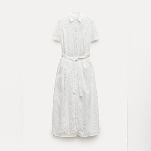 Zara Embroidered Shirtdress